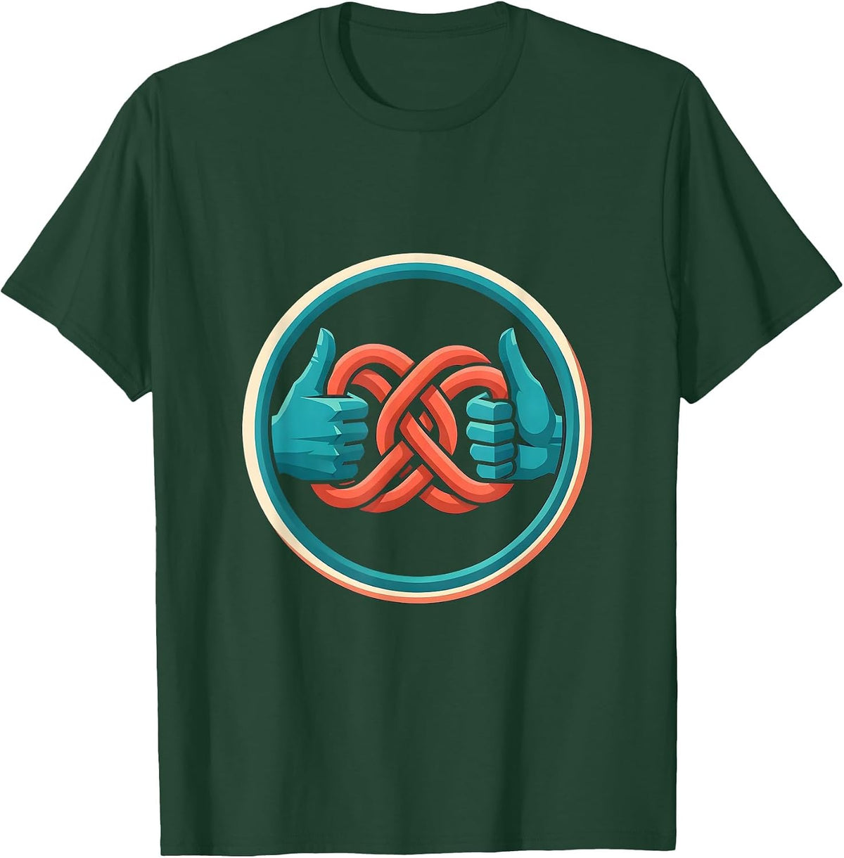 Men's Physical Therapy Muscle Knot Massage Illustration T-Shirt - Dark Green