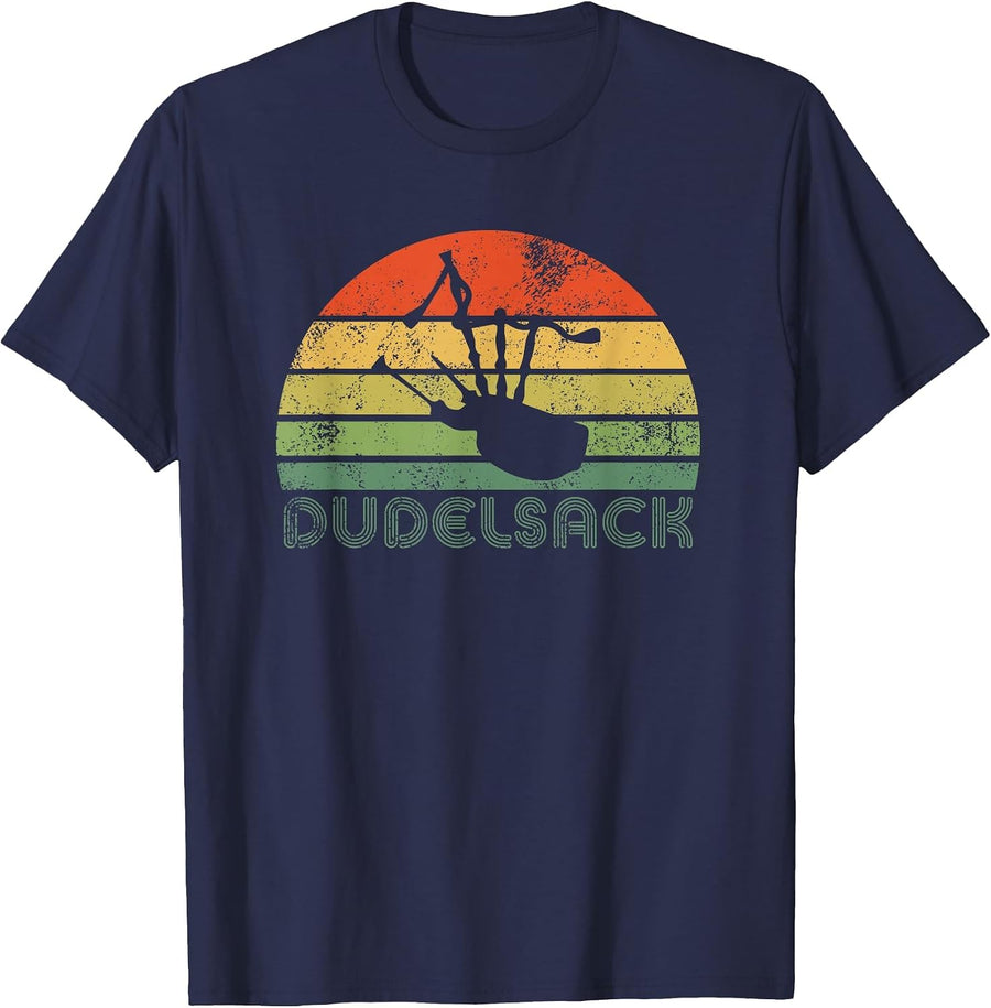 Dudelsack Bagpipes Scottish Ireland Bagpipe Musician T-Shirt - Navy Blue