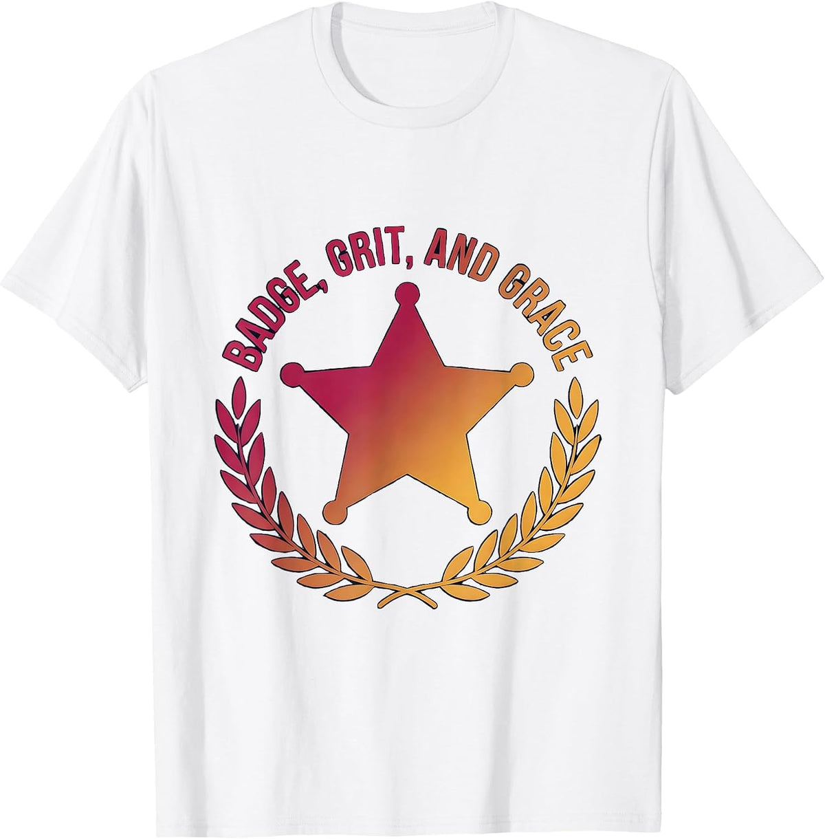 Men's 911 Women Badge Grit and Grace Design T-Shirt - White