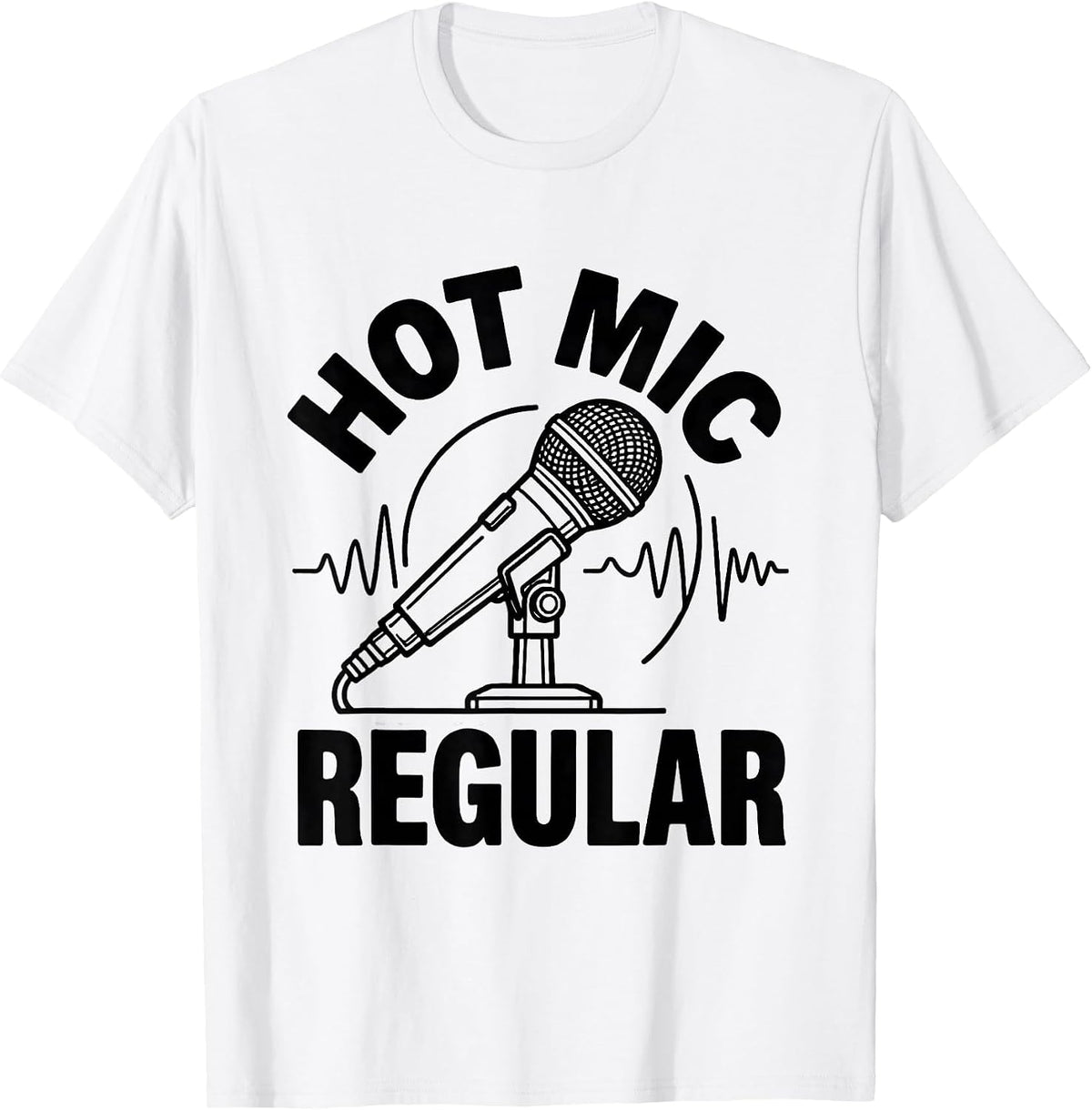Men's Hot Mic Regular Funny EMS Paramedic First Responder T-Shirt - White