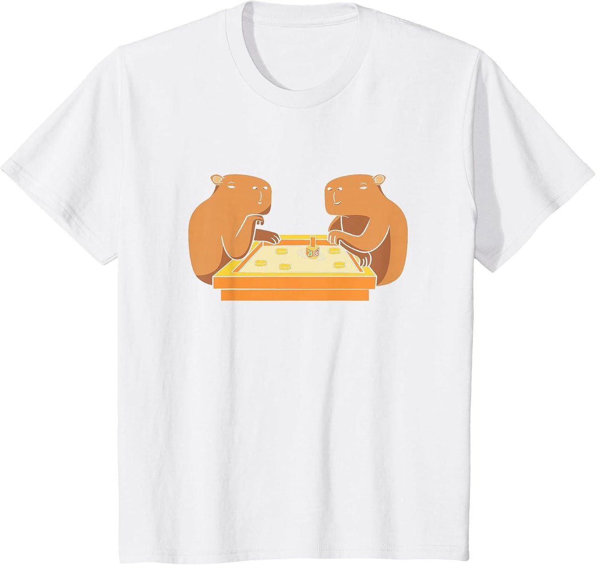 Hannukah Dreidel Game Capybara Hanukkah T-Shirt - White