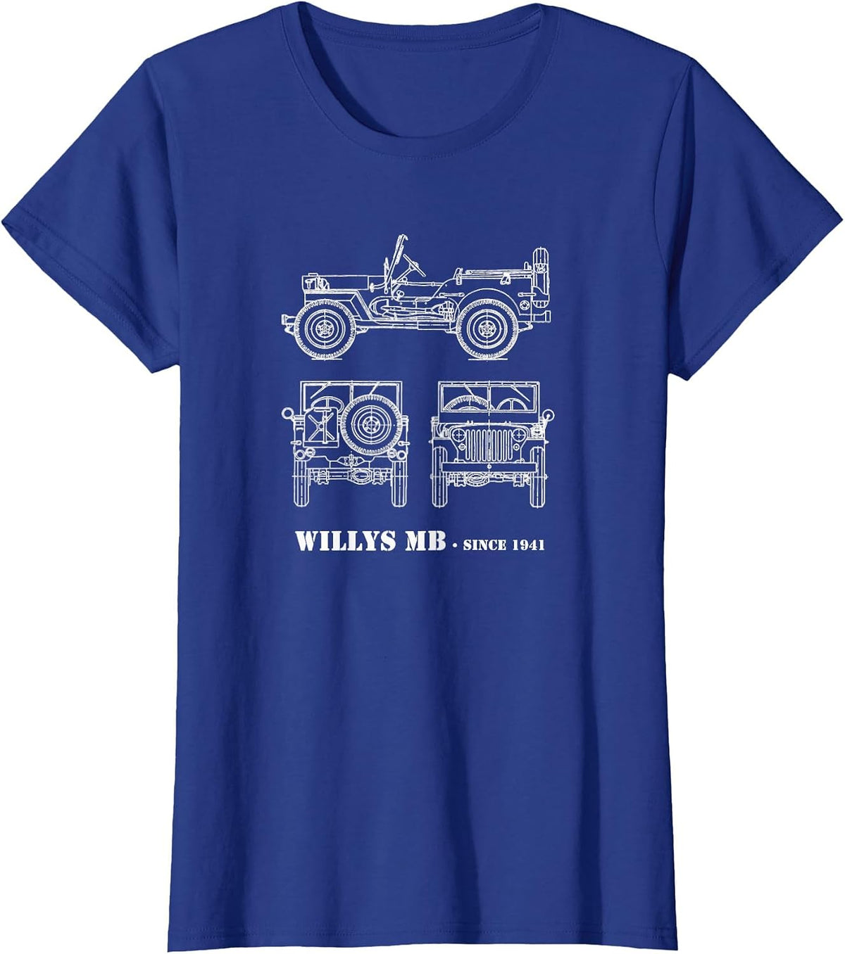 1941 Willy's MB WWII Army T-Shirt - Royal Blue