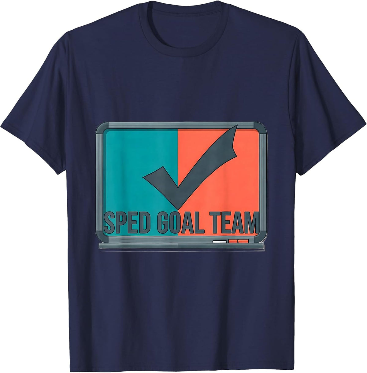 Men's SPED Goal Team Special Education Teacher Squad Pride T-Shirt - Navy Blue