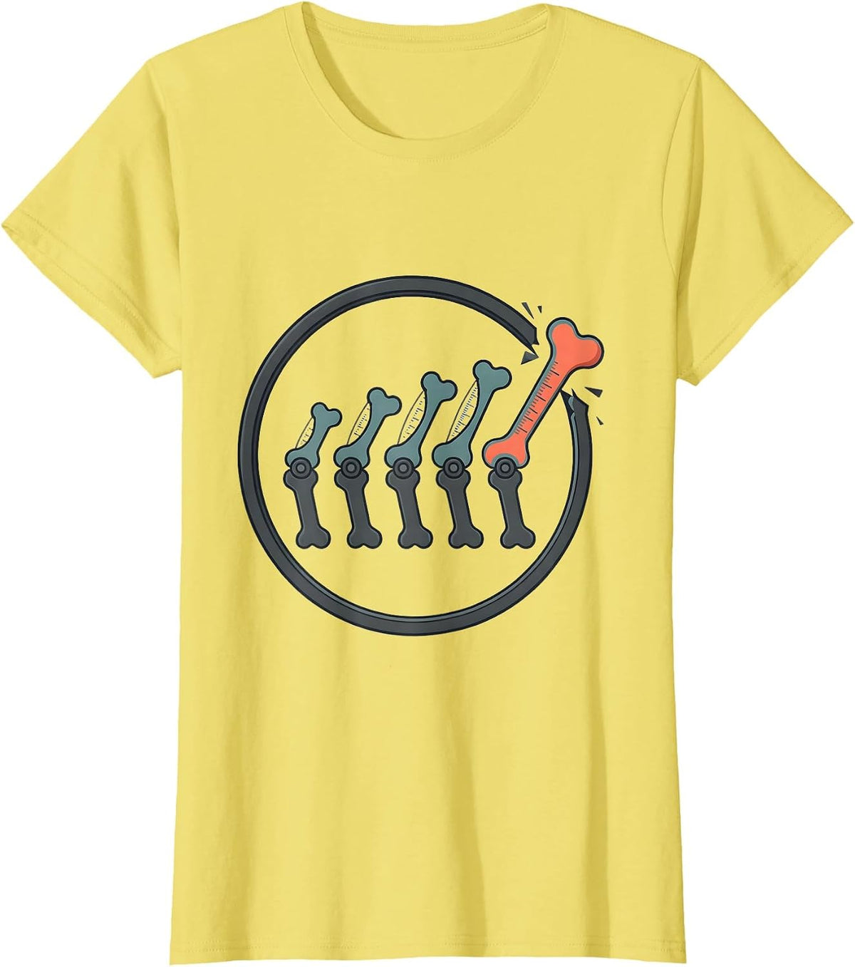 Knee Hinge Range Gauges Physical Therapy Retro Groovy PT T-Shirt - Lemon Yellow