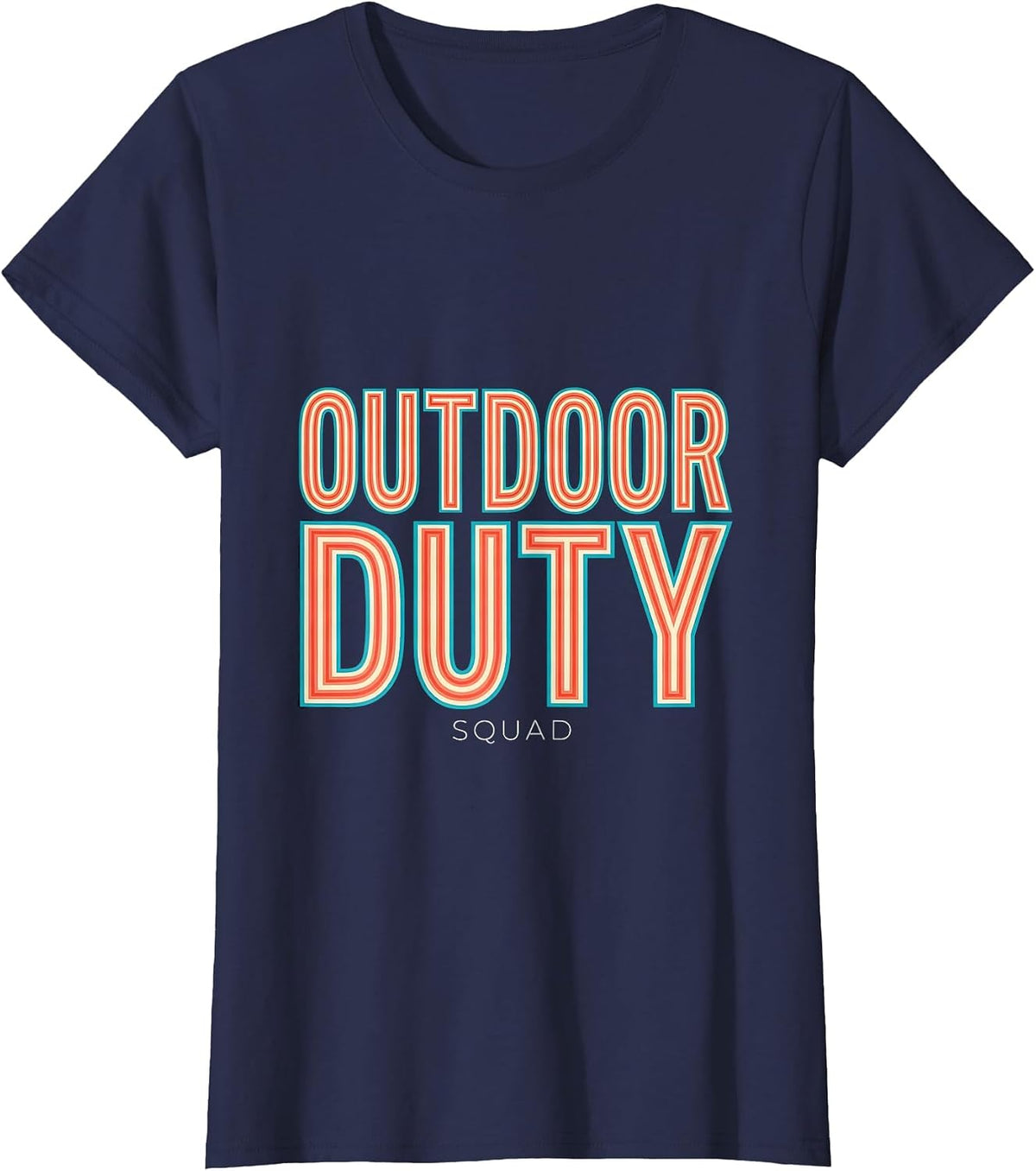 Women's Outdoor Duty Squad Appreciation Back To School Staff Squad T-Shirt - Navy Blue
