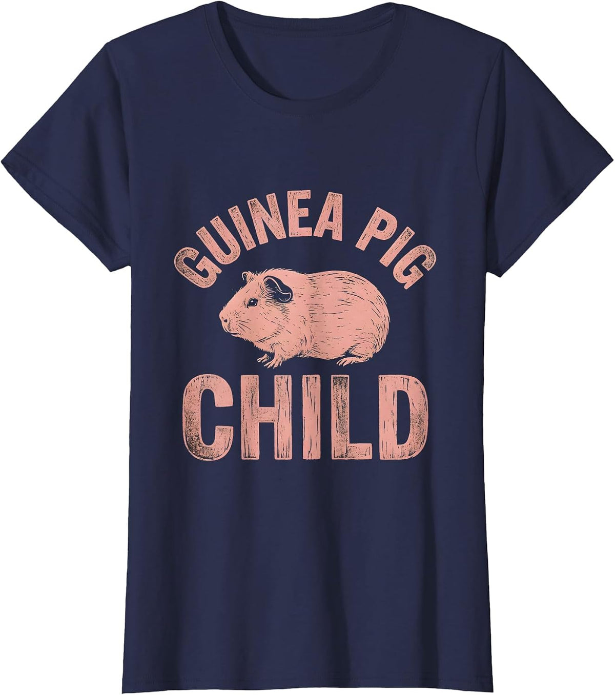 Women's Eldest Daughter Guinea Pig Child Funny Design T-Shirt - Navy Blue