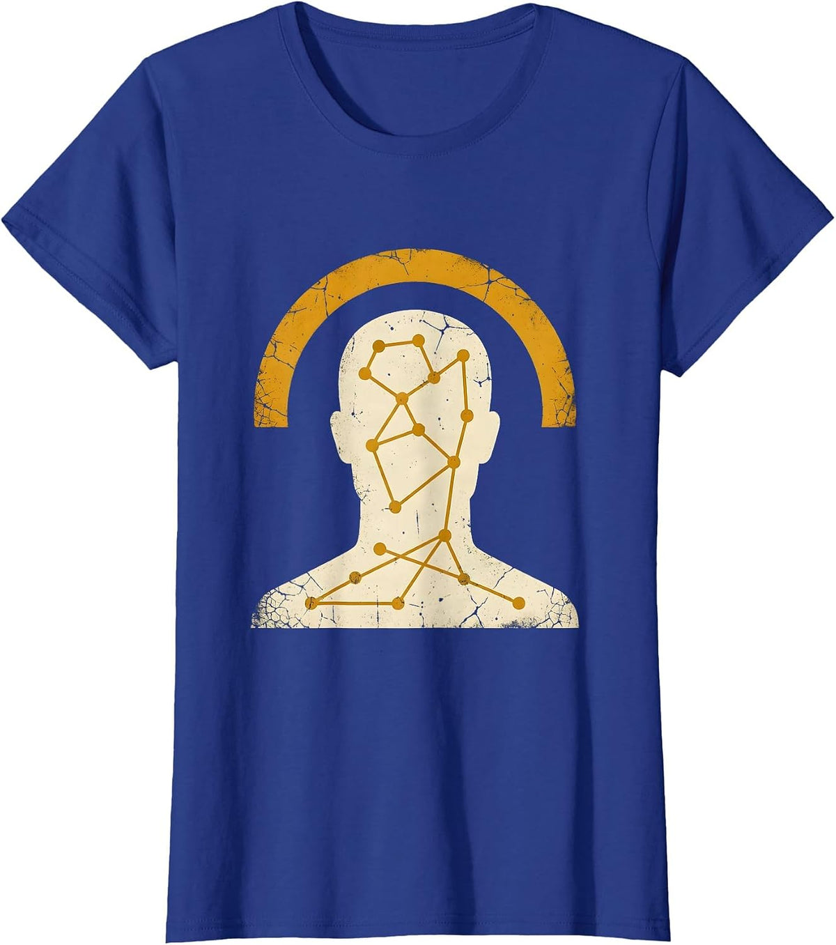 Women's Autism Constellation Silhouette Awareness Design T-Shirt - Royal Blue
