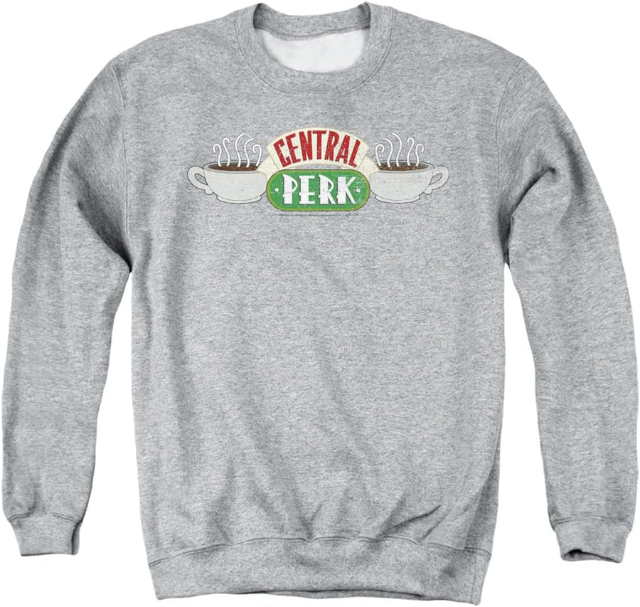 Popfunk Friends Central Perk 2 Unisex Adult Crewneck Sweatshirt - Athletic Heather