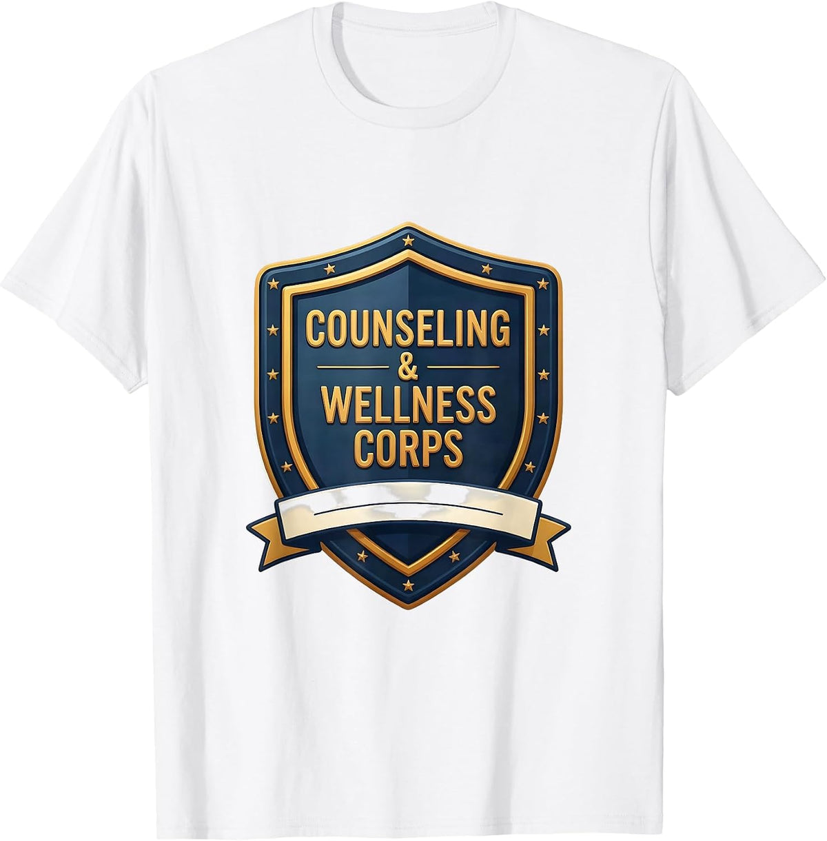 Men's Counseling & Wellness Corps School Counselor Mental Health T-Shirt - White