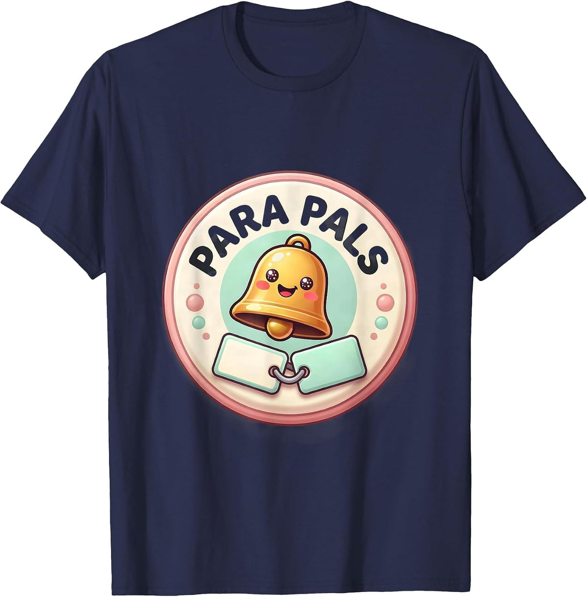 Para Pals Cute Kawaii School Support Staff Appreciation T-Shirt - Navy Blue