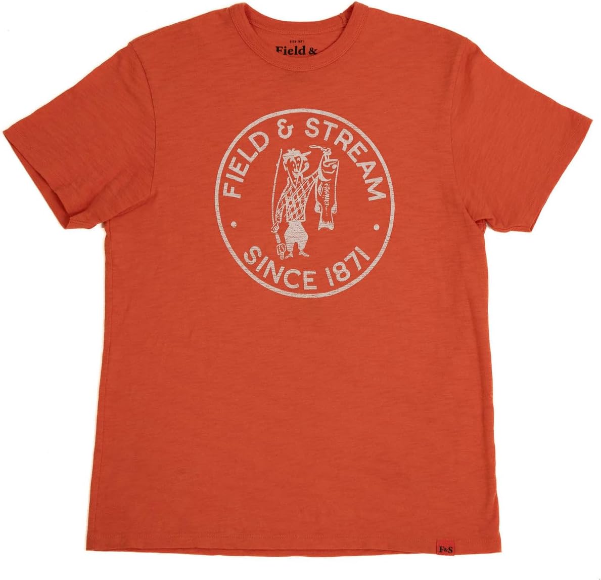 Field & Stream Unisex Short Sleeve Graphic Tee, Trueblood/Orange, Medium - As Pictured