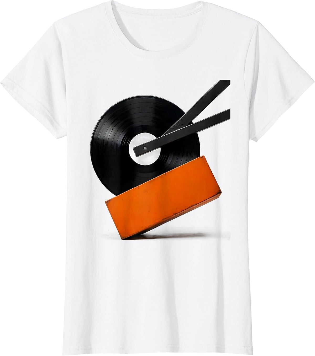 Vinyl Record Spindle Certified Turntable Enthusiast T-Shirt - White