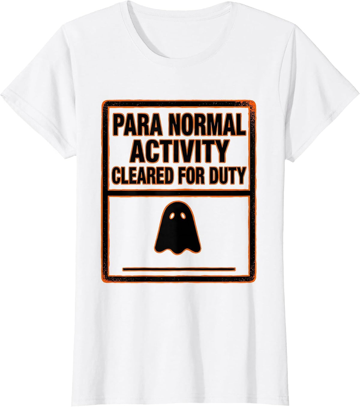 Para Normal Activity Cleared For Duty Stencil Ghost T-Shirt - White