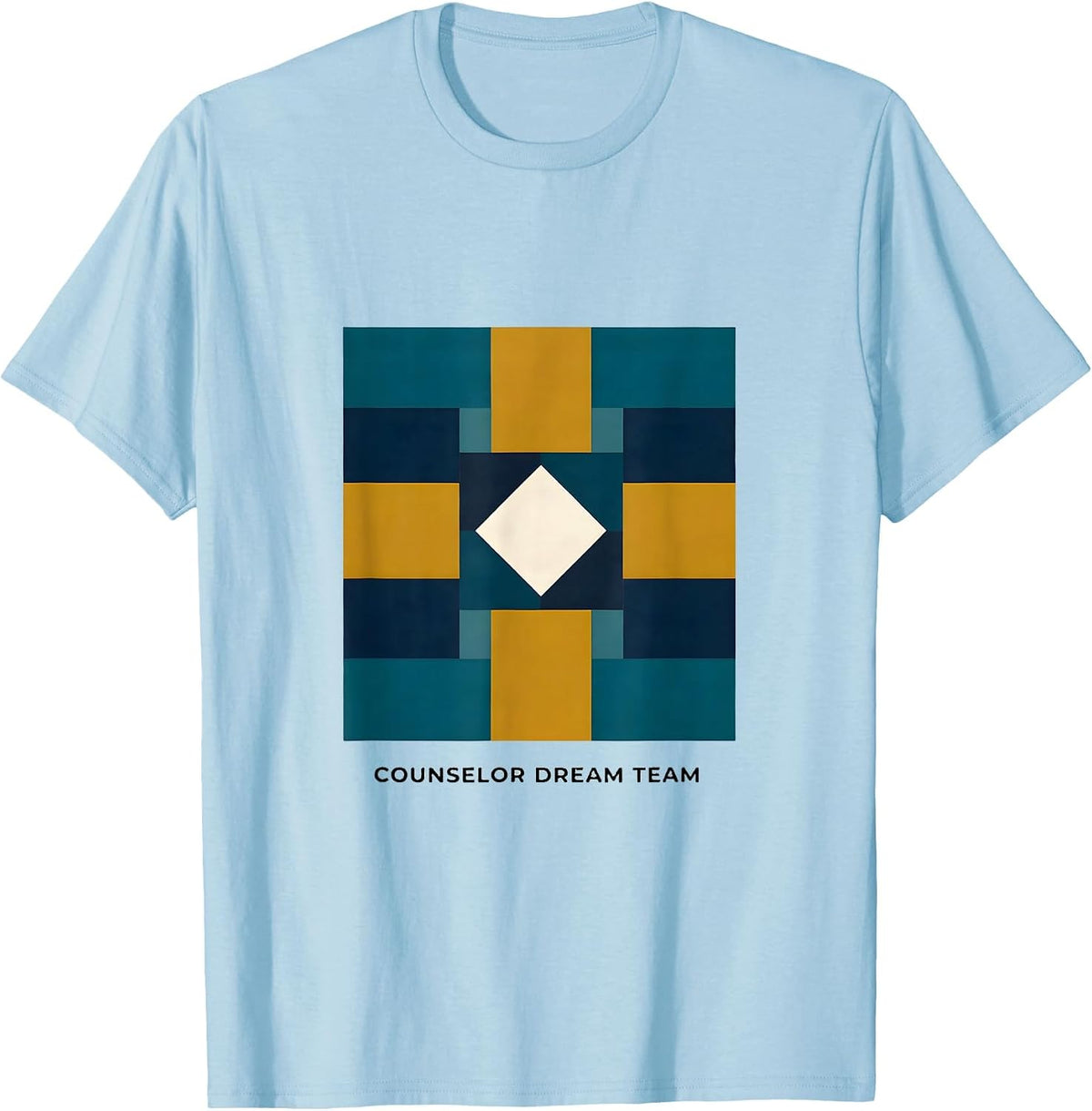Counselor Dream Team Funny Teacher Team Back to School T-Shirt - Baby Blue