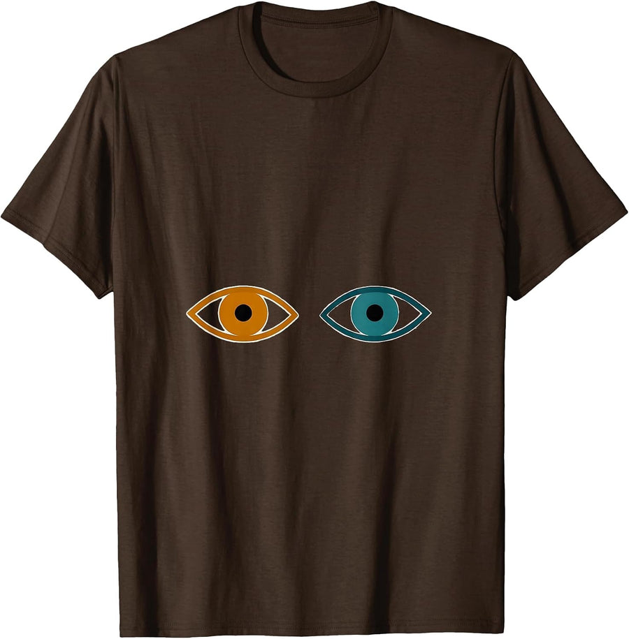 Men's Dyslexia Awareness Different Eyes Illustration T-Shirt - Brown