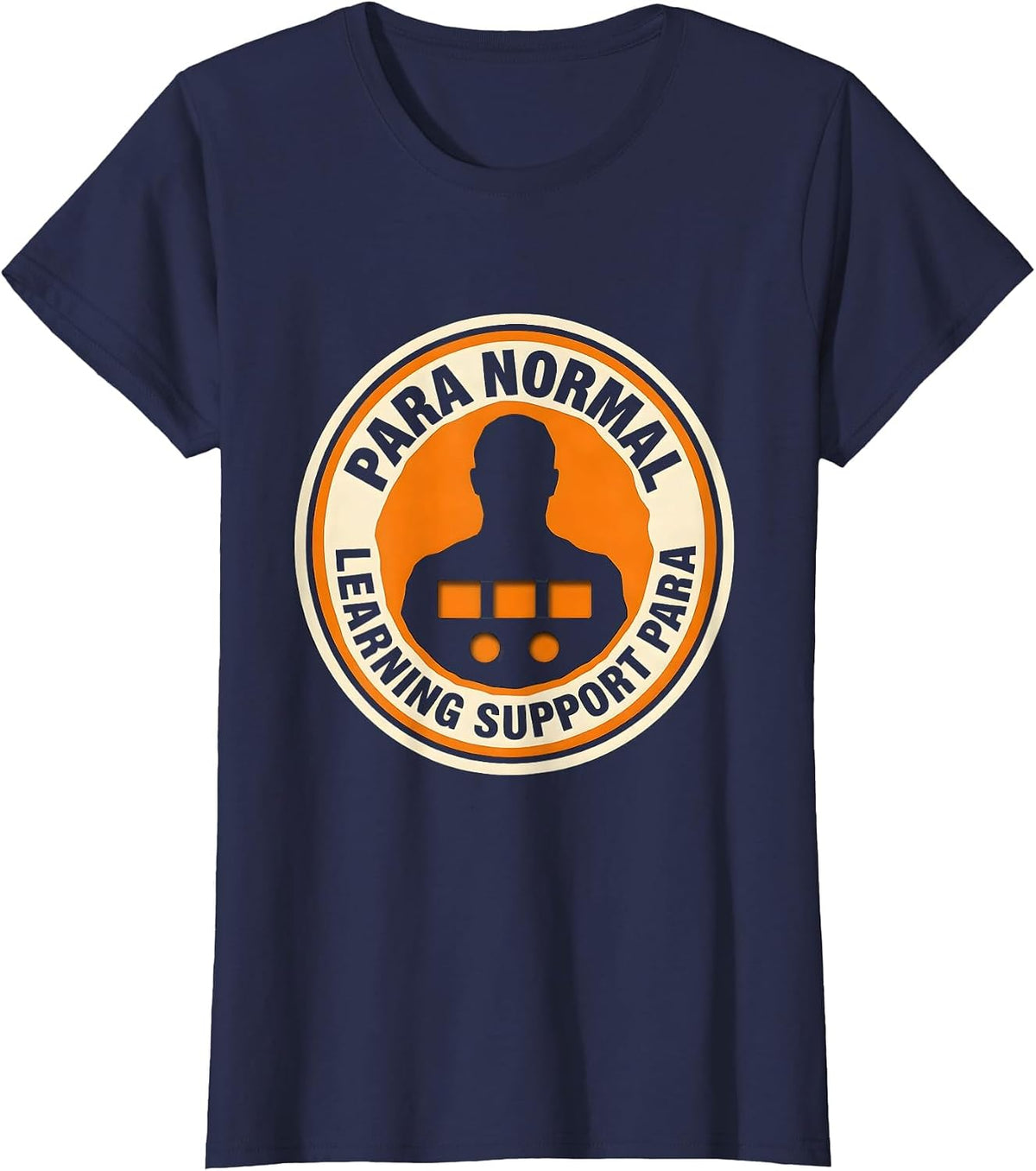 Women's Para Normal Learning Support Para Ghost Sped Teacher T-Shirt - Navy Blue