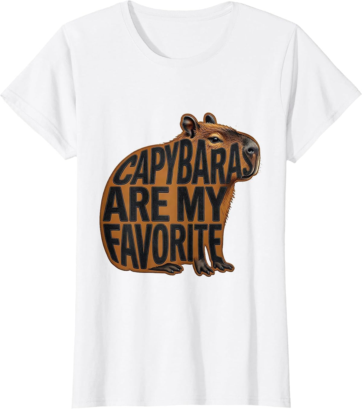 Capybaras Are My Favorite Funny Gamer Capybara Meme T-Shirt - White