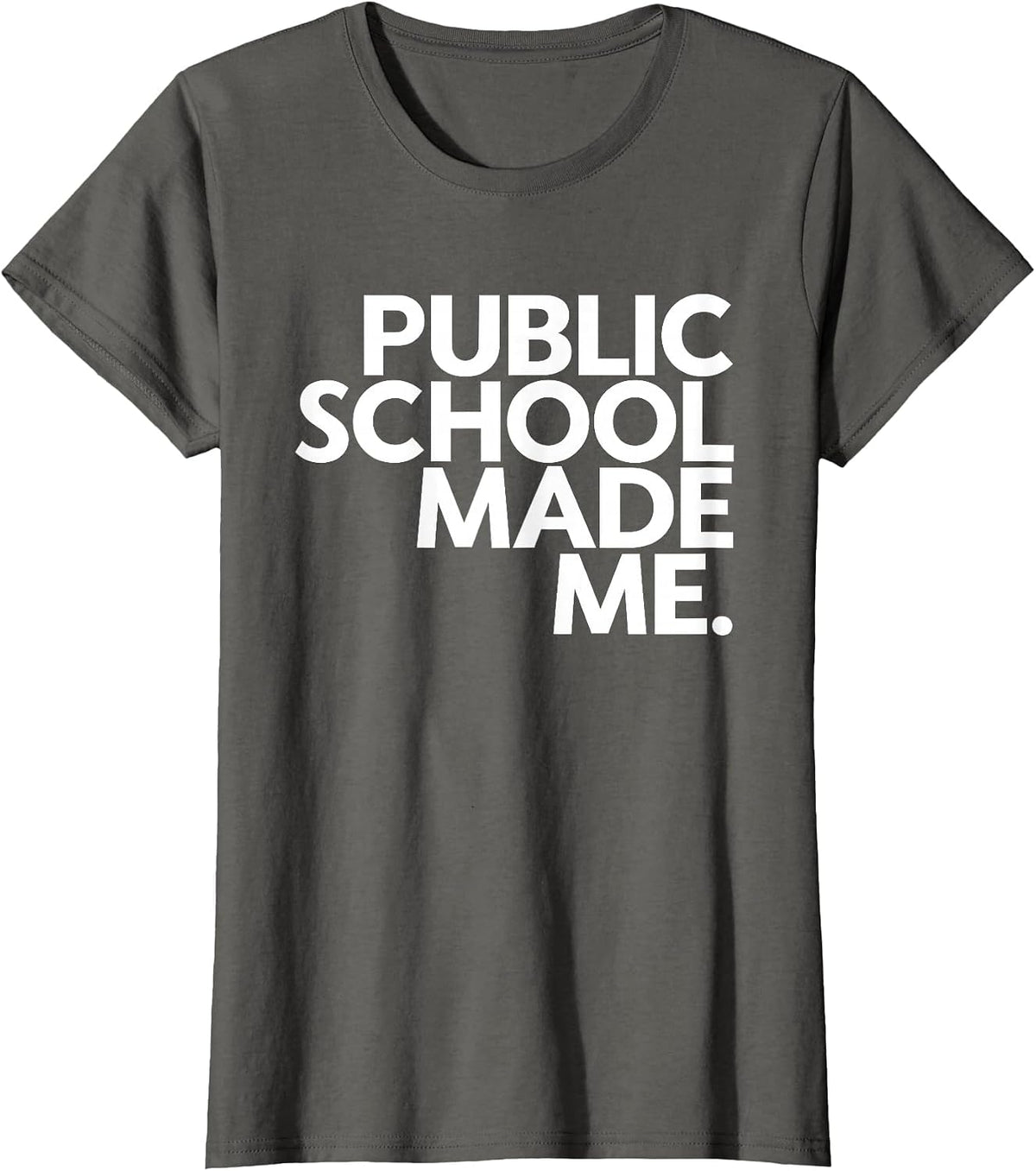 Public School Made Me School Life Teacher's Day Children T-Shirt - Asphalt Grey