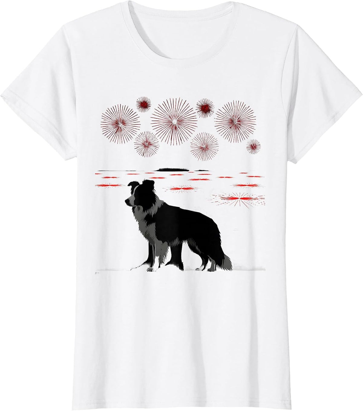 Dog Dad Patriotic Flag Breed Pride 4th of July T-Shirt - White