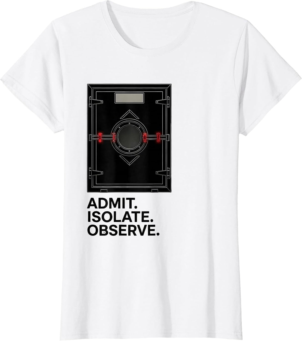 Admit. Isolate. Observe. Swiss International SCP Foundation T-Shirt - White