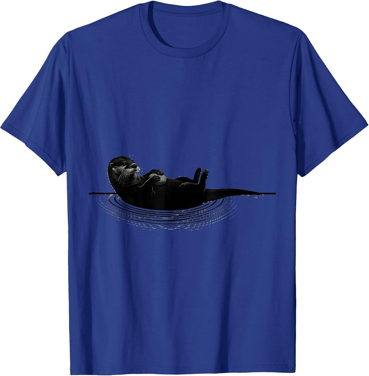 Otter Silhouette Funny Sea Animal Lover Gift T-Shirt - Royal Blue