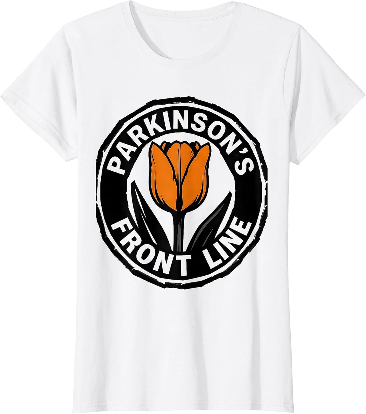 Parkinson's Front Line Defiant Humor Cause Awareness Gift T-Shirt - White