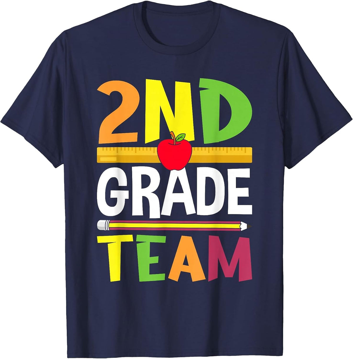 2nd Grade Team 2nd Grade Squad Teacher T-Shirt - Navy Blue
