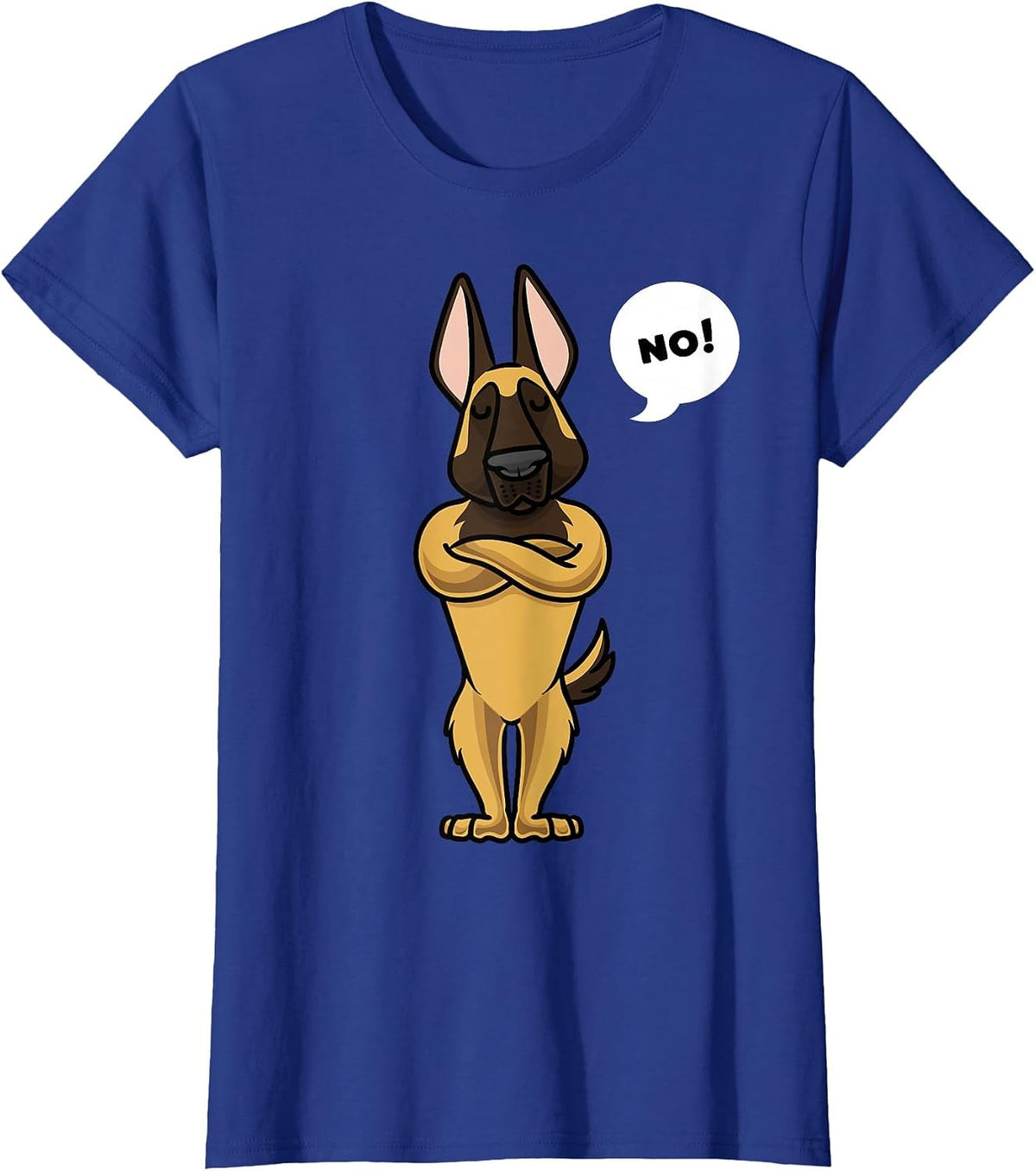Stubborn Malinois Belgian Shepherd Dog Funny T-Shirt - Royal Blue