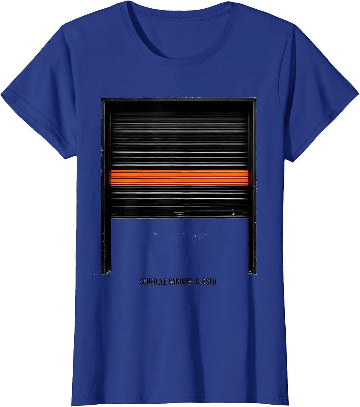 Women's Schedule Window: Closed Groovy School Counselor Retro Humor T-Shirt - Royal Blue