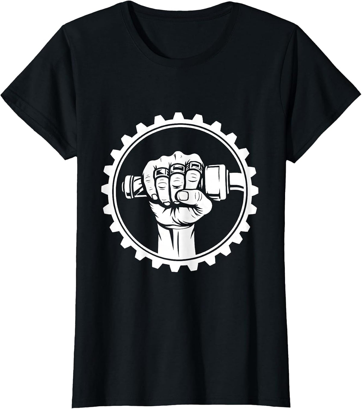 Biker Rings Throttle Grip Motorcycle Graphic T-Shirt - Black