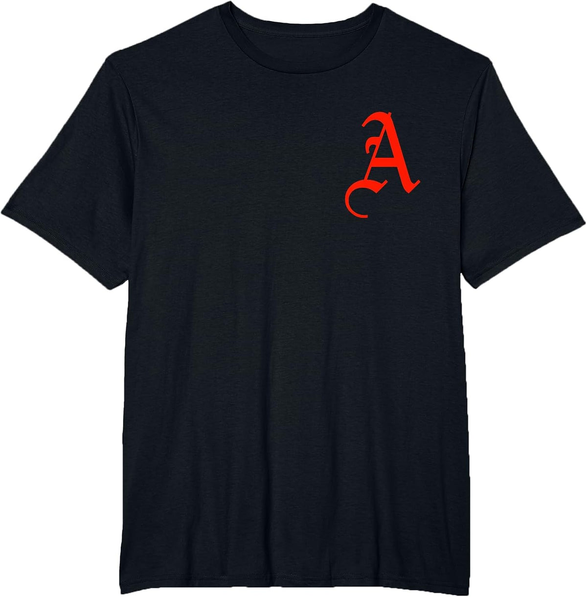 The Scarlet Letter A red T-Shirt - Black