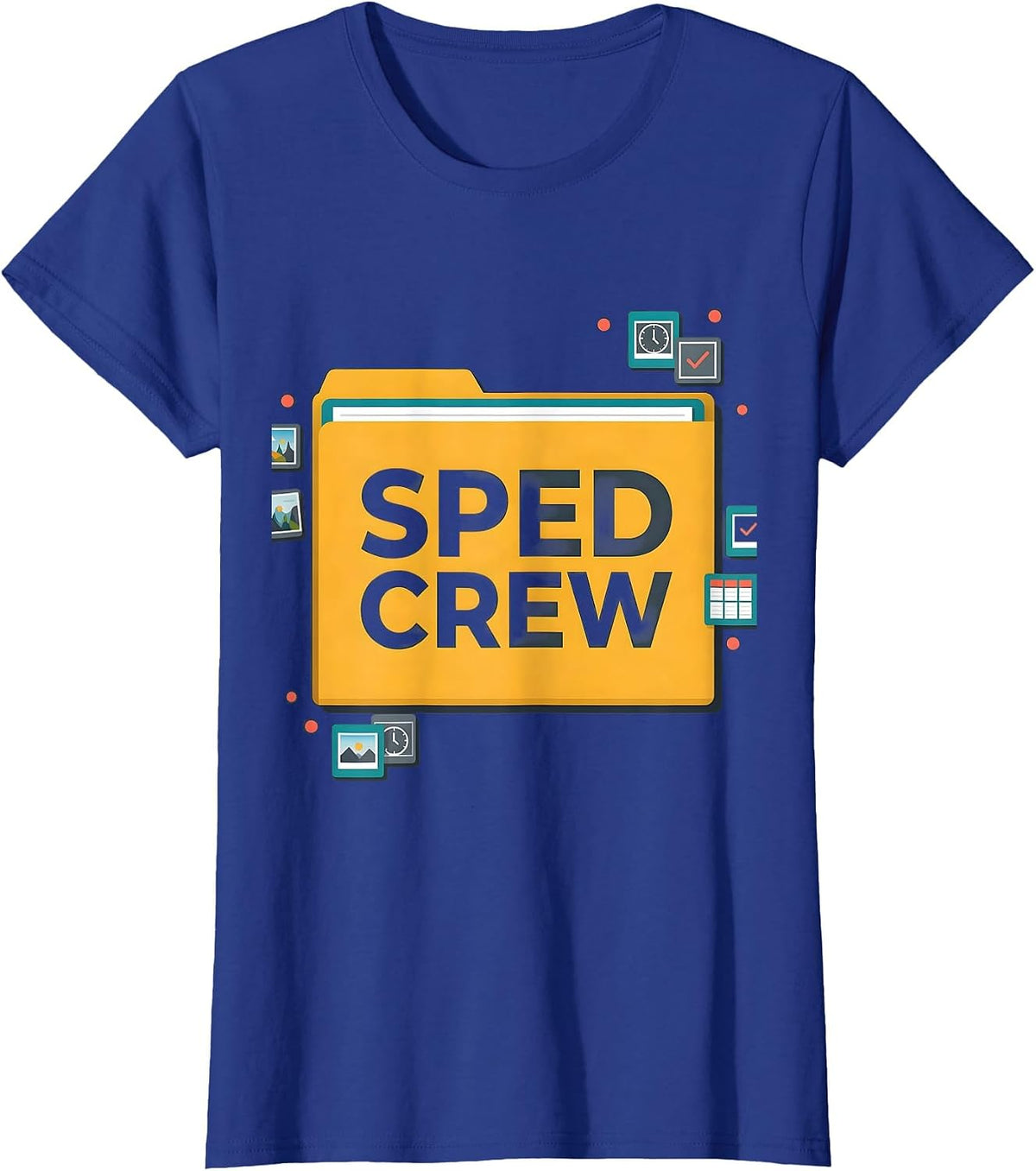 Women's SPED Crew Funny Special Education Teacher Humor T-Shirt - Royal Blue