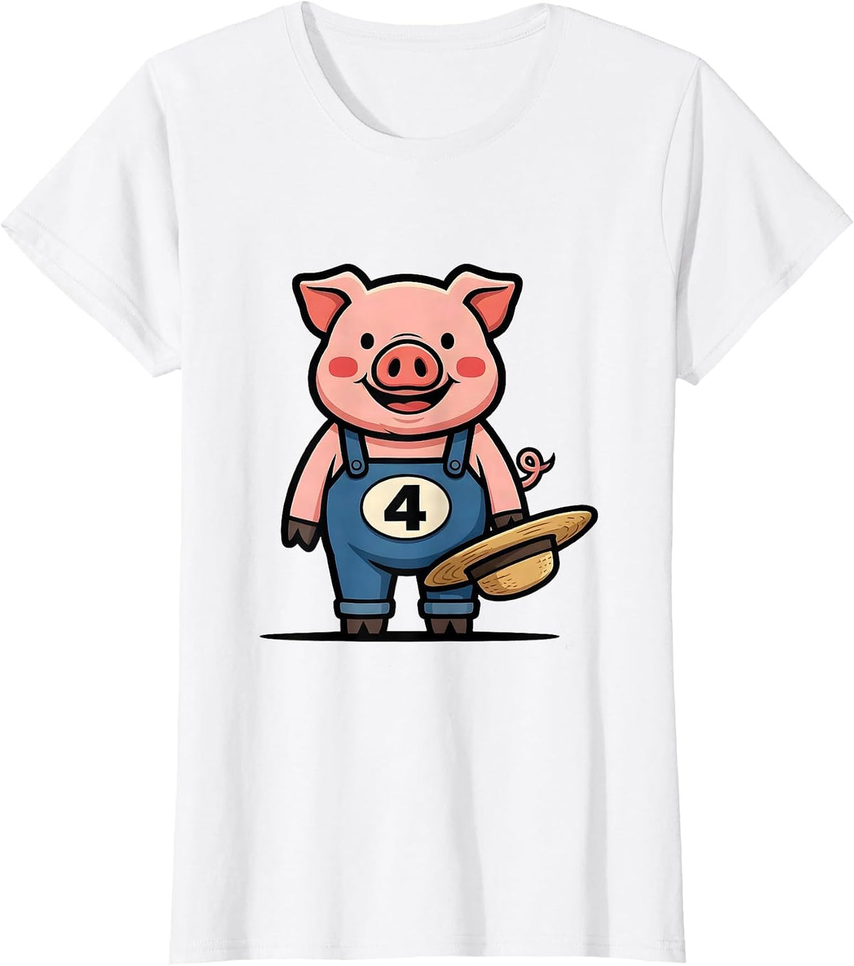 4 Funny Pig Lover Halloween Costume Humor T-Shirt - White