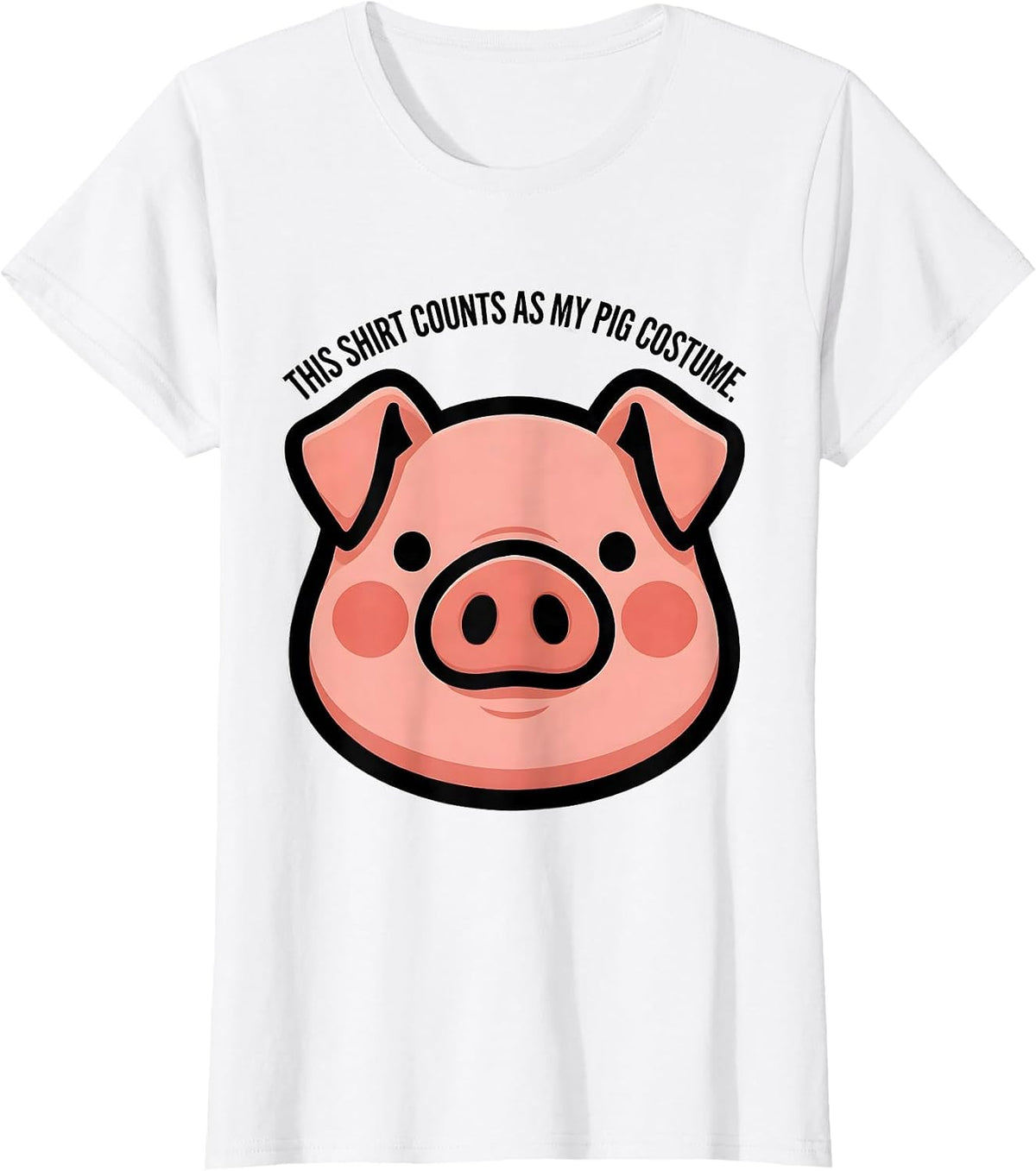 This Shirt Counts As My Pig Costume Funny Pig Lover T-Shirt - White