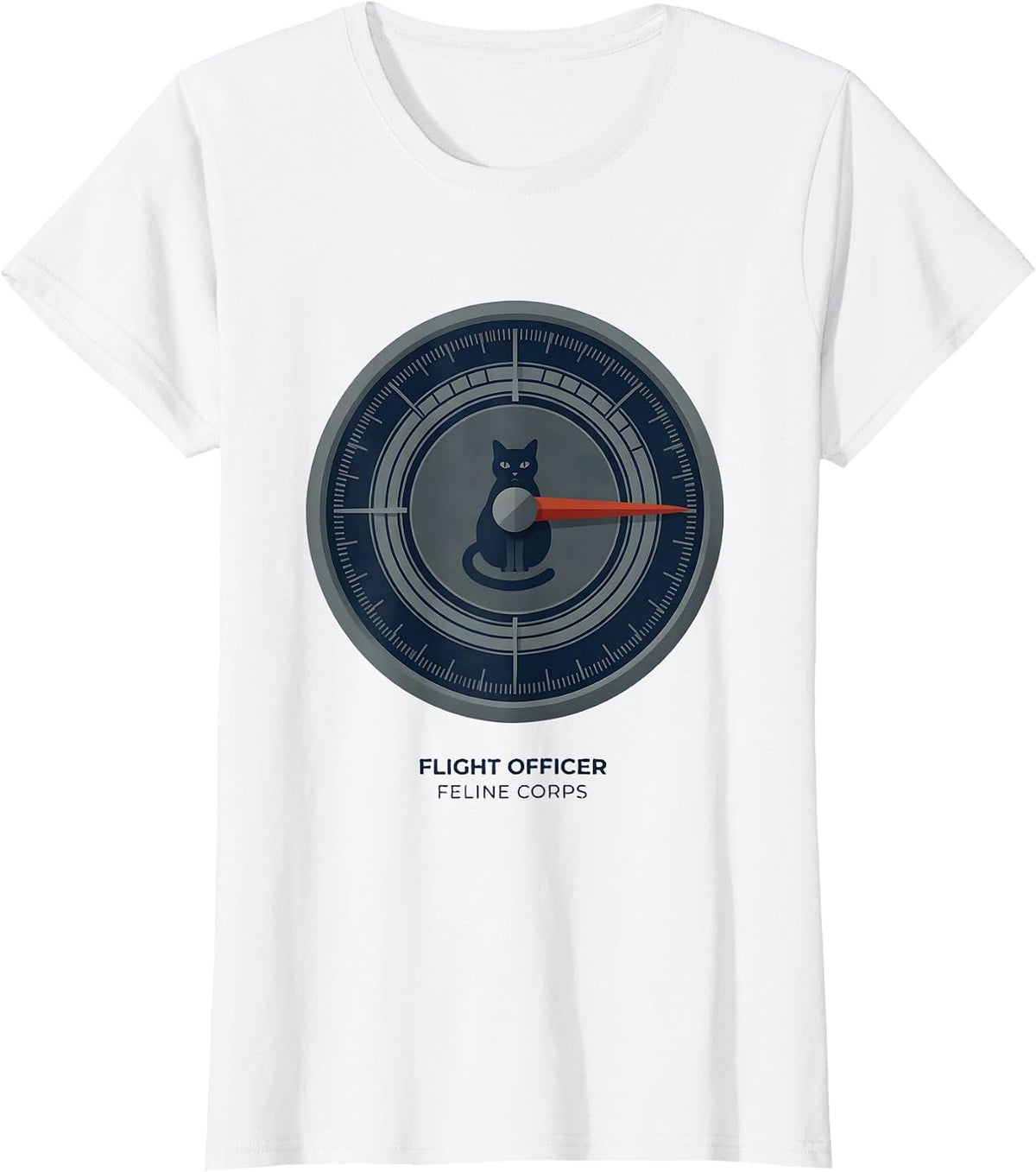 Flight Officer, Feline Corps Funny French Cat Francophile T-Shirt - White