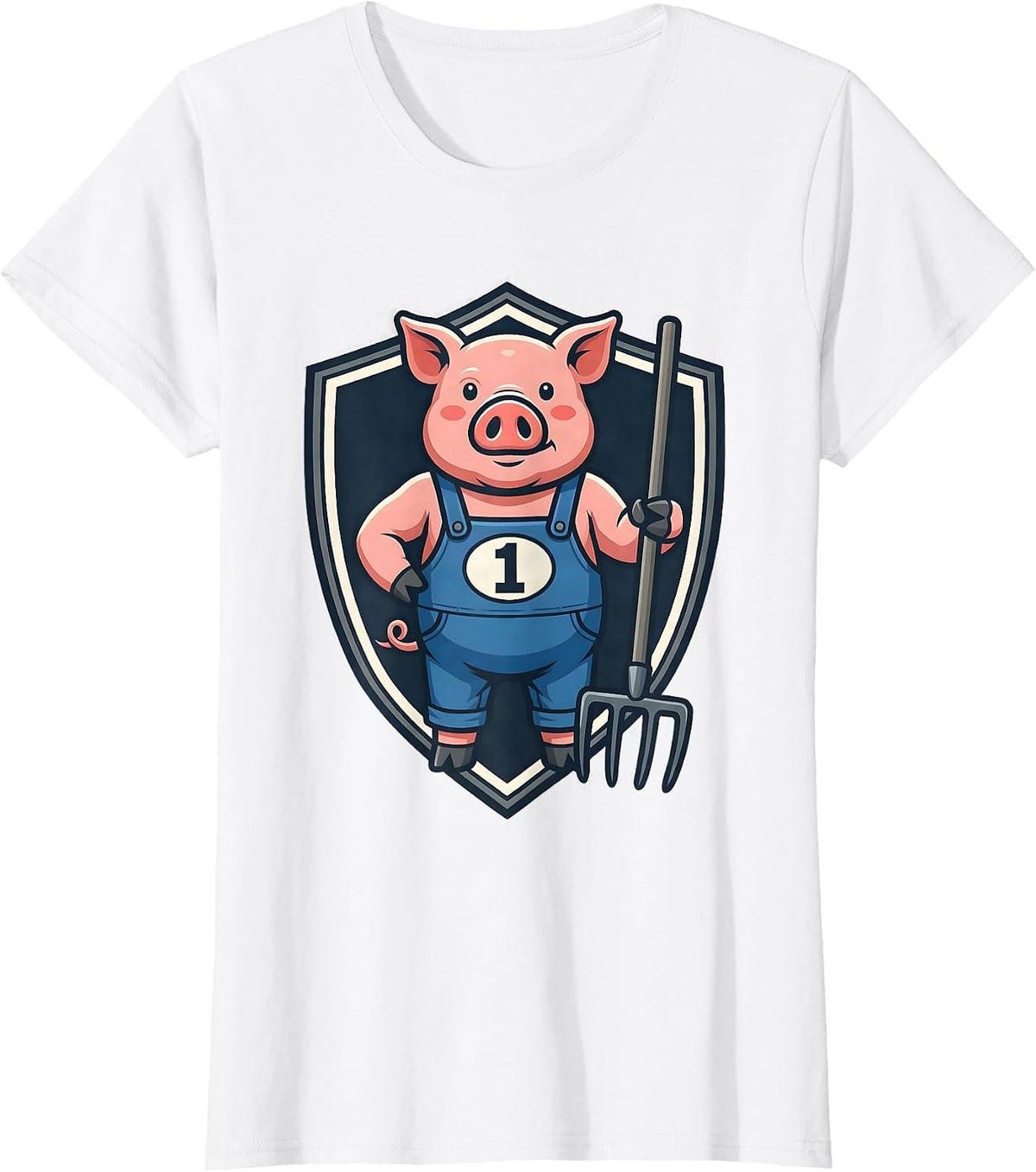 1 Funny Pig Lover Halloween Costume Novelty Humor T-Shirt - White