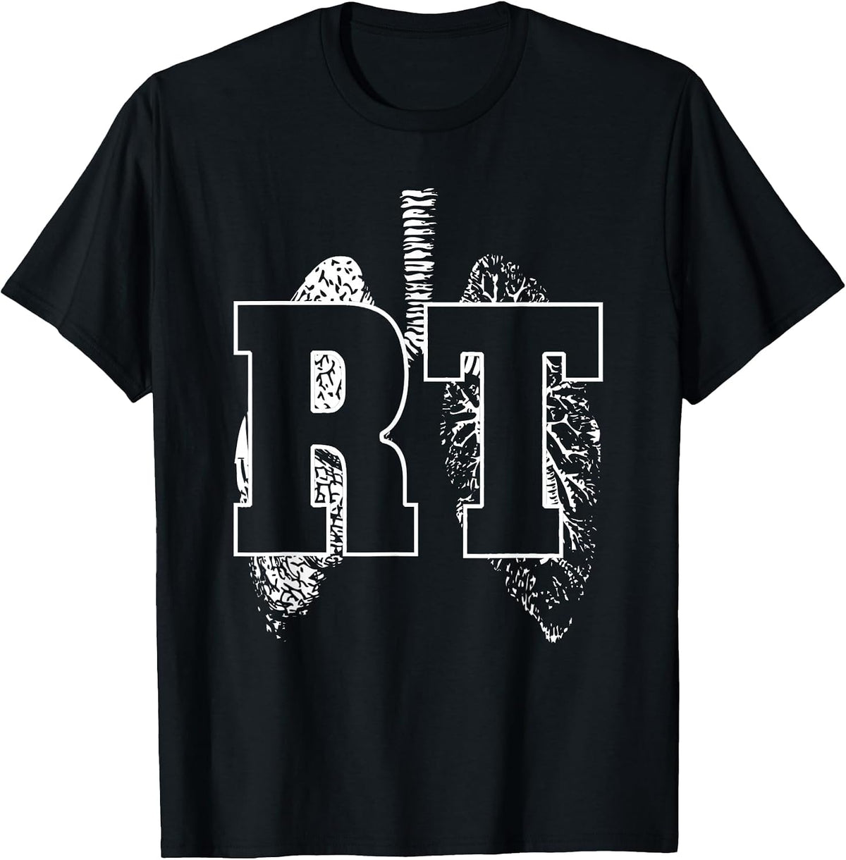 Respiratory Therapy - RT - RRT - CRT - Lungs T-Shirt - Black
