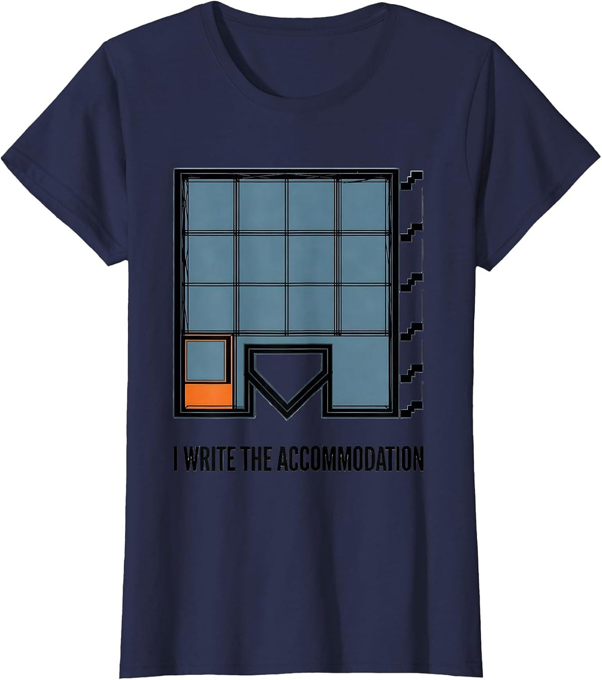 Women's I Write The Accommodation Special Education Teacher Sped T-Shirt - Navy Blue