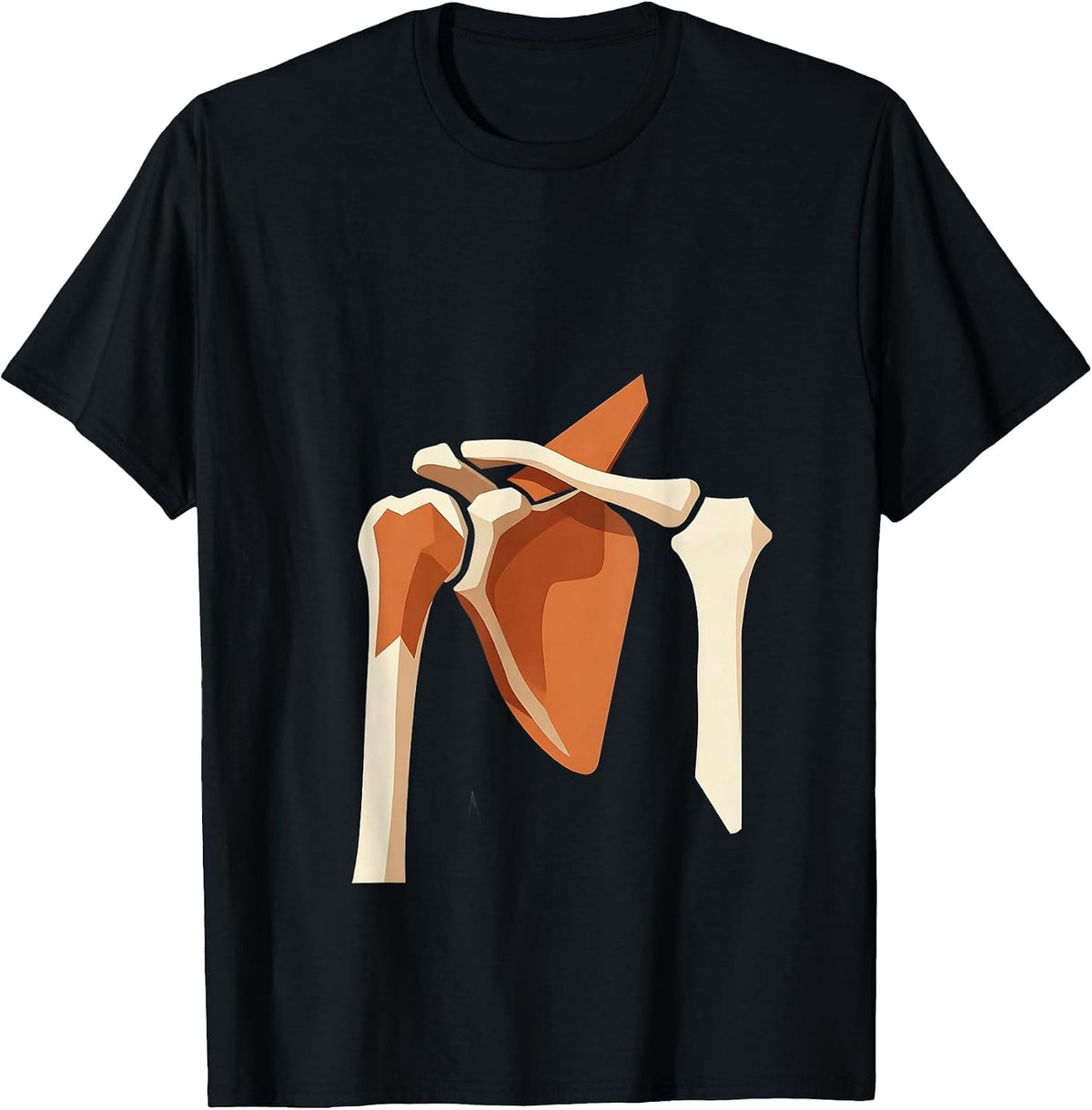 Men's Anatomical Shoulder Muscle Layers Physical Therapy T-Shirt - Black