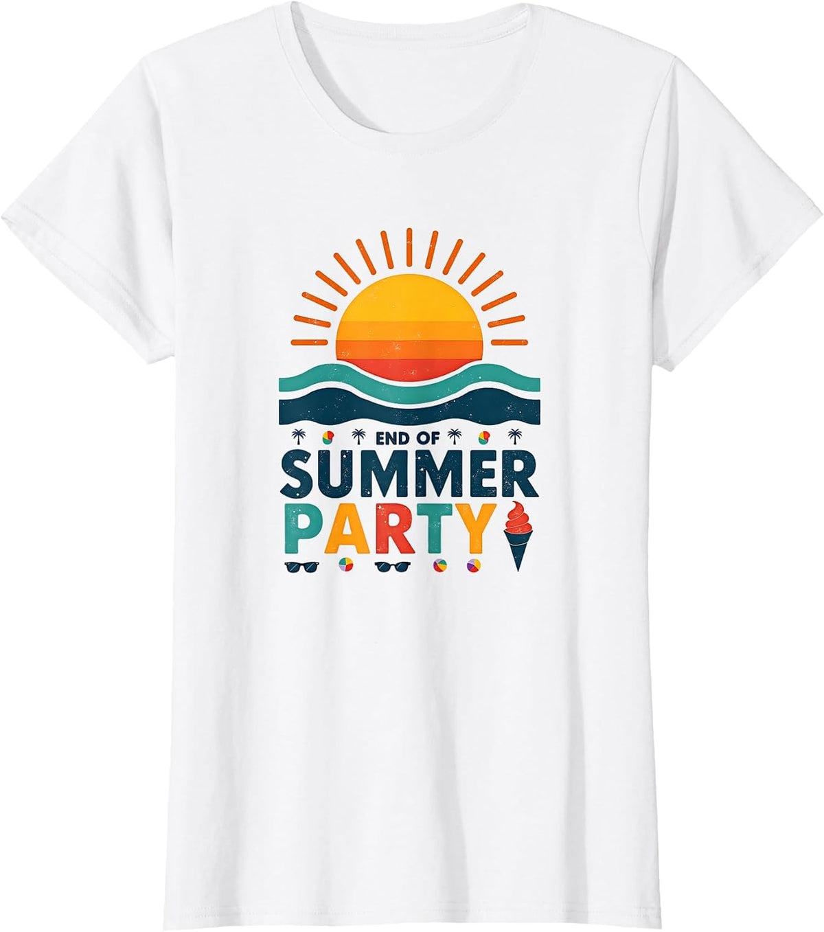 Labor Day End Of Summer Party Sunset Beach Celebration T-Shirt - White