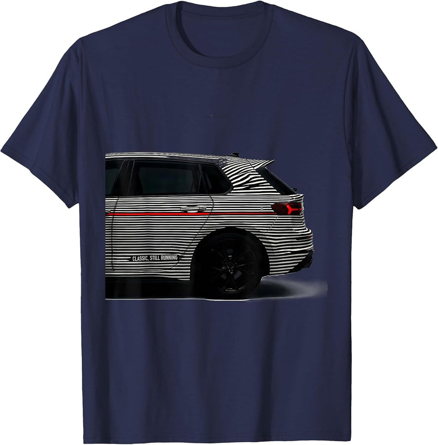 Classic Still Running Vintage Muscle Car Racing Enthusiast T-Shirt - Navy Blue