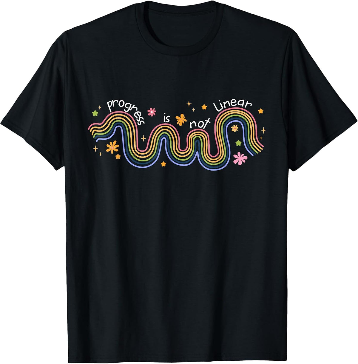 Progress is Not Linear Sped Ed Special Education Teacher T-Shirt - Black