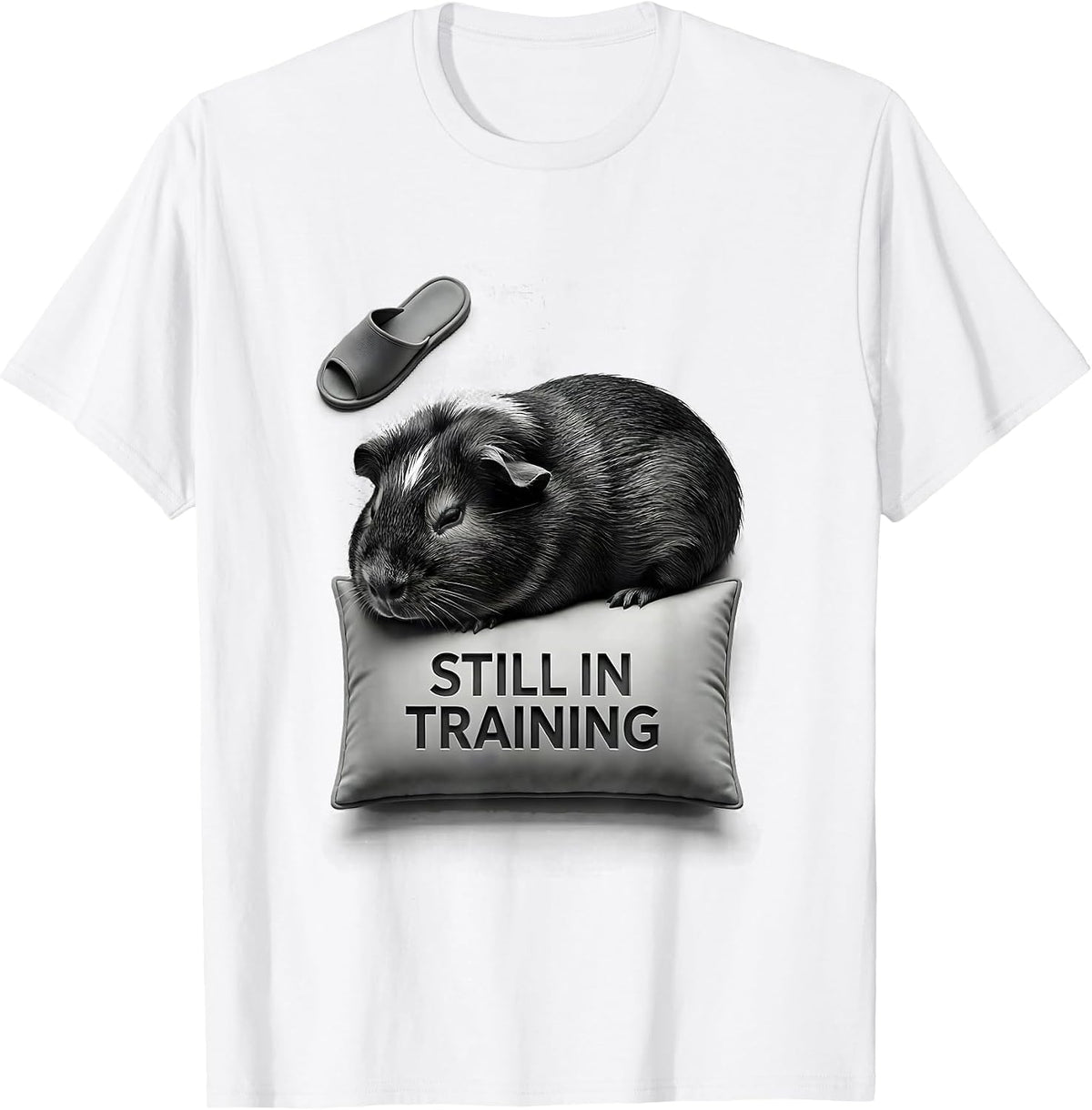 Men's Still In Training Funny Sleepy Guinea Pig Pajama Pet Lover T-Shirt - White