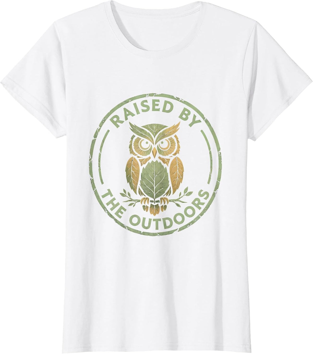 Raised by the Outdoors Nature Lover Design T-Shirt - White