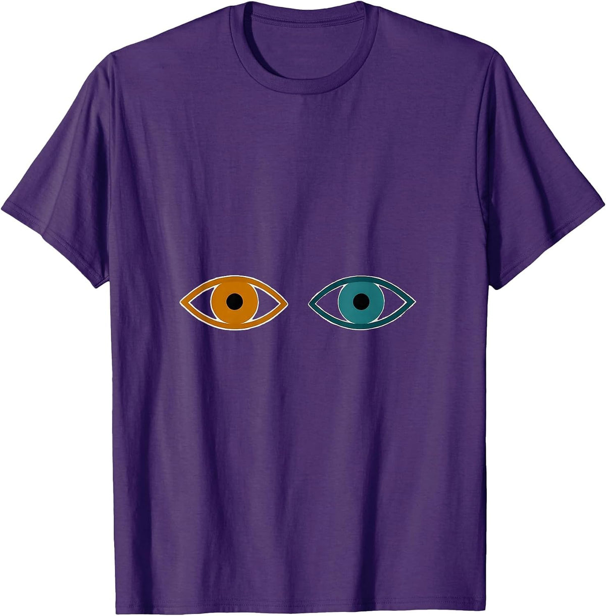 Men's Dyslexia Awareness Different Eyes Illustration T-Shirt - Purple