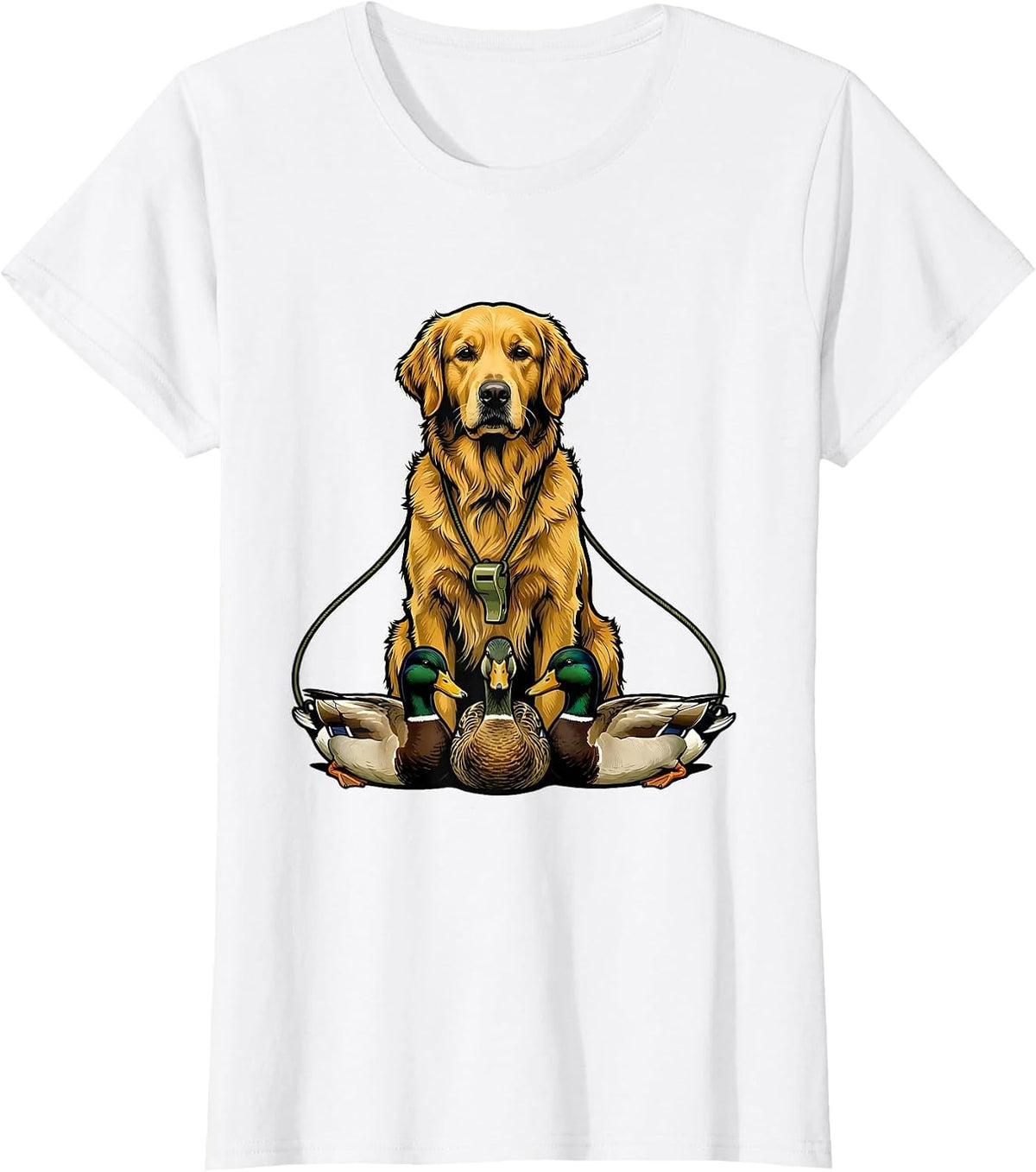 Retriever Duck Decoy Hunter Humor Novelty T-Shirt - White