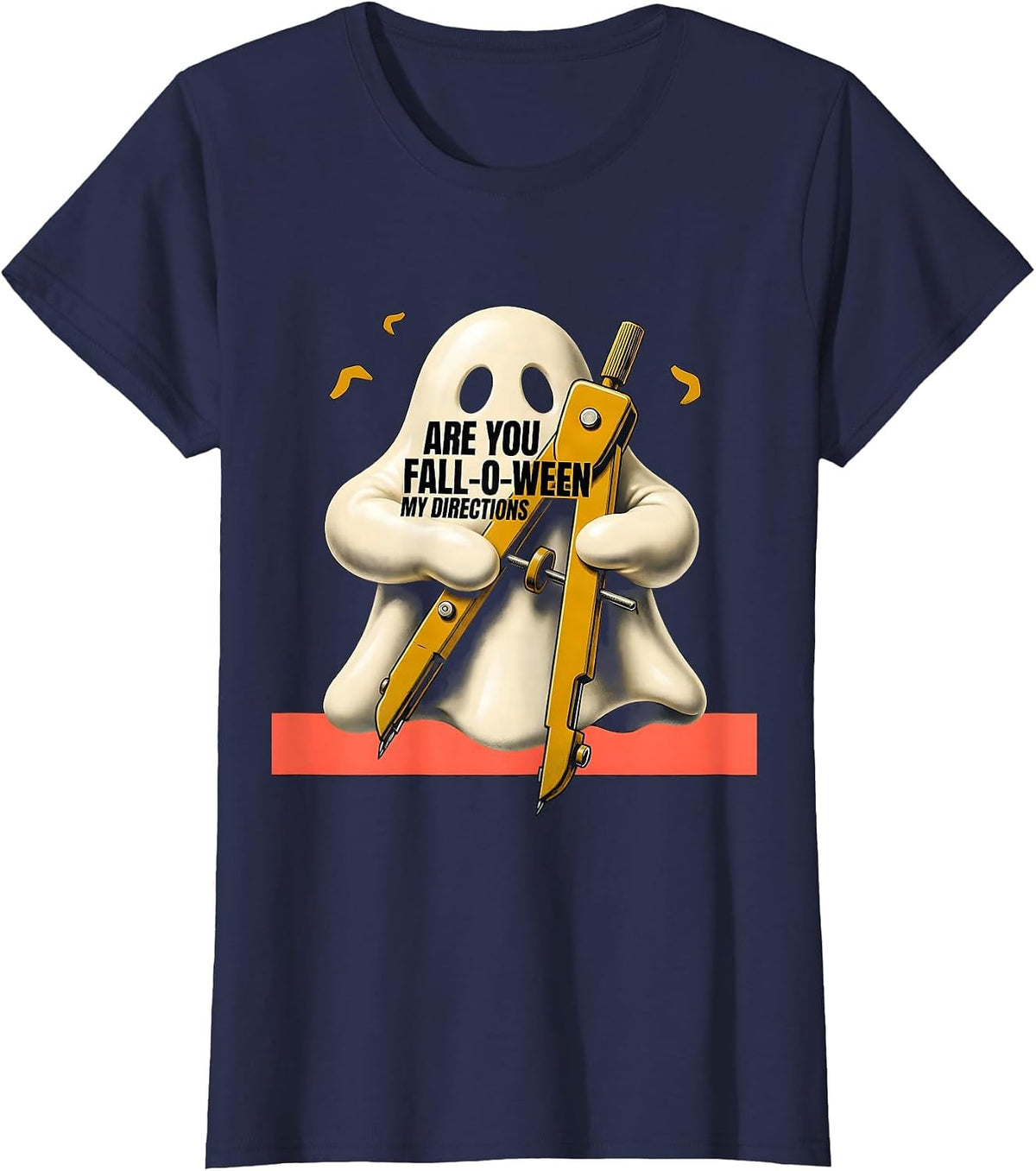 Women's Are You Fall-O-Ween My Directions Midcentury Modern T-Shirt - Navy Blue