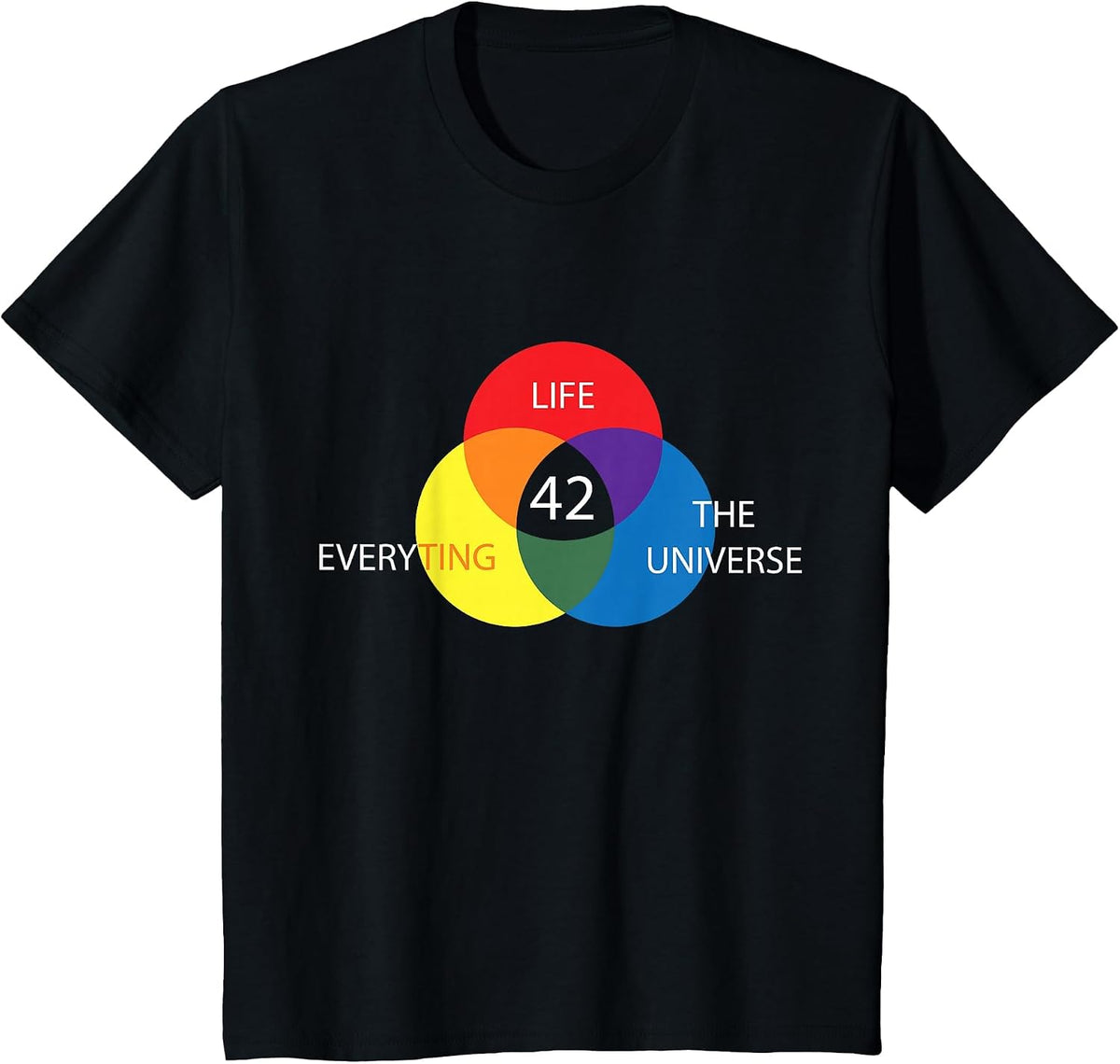 Physics Answer 42 - Question Life Universe Astrophysicist T-Shirt - Black