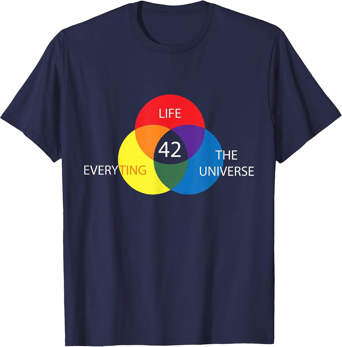 Physics Answer 42 - Question Life Universe Astrophysicist T-Shirt - Navy Blue