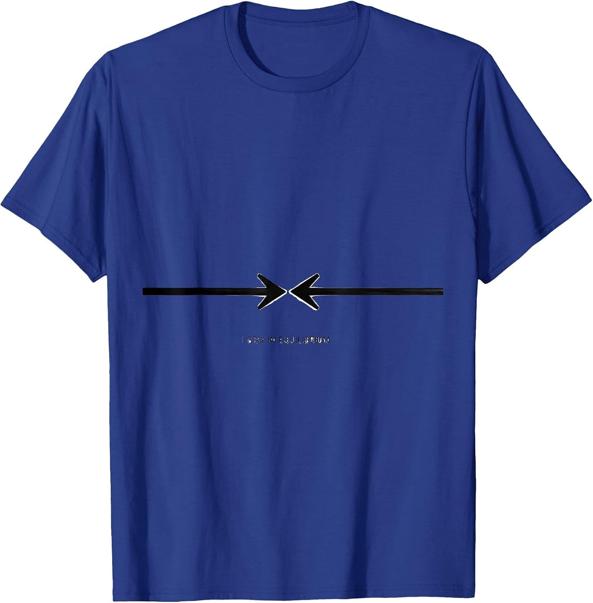 Men's I Stay In Equilibrium Minimalist Science Humor Chemistry T-Shirt - Royal Blue